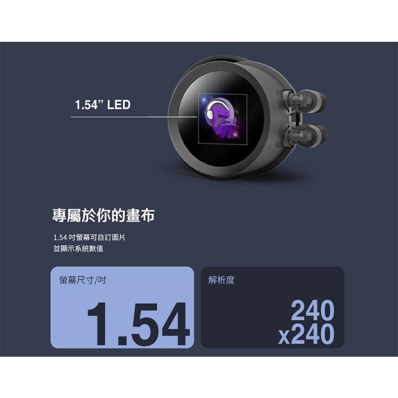 米特3C數位–NZXT 恩傑 Kraken 360 RGB 水冷散熱器 360mm/黑色/白色-細節圖7