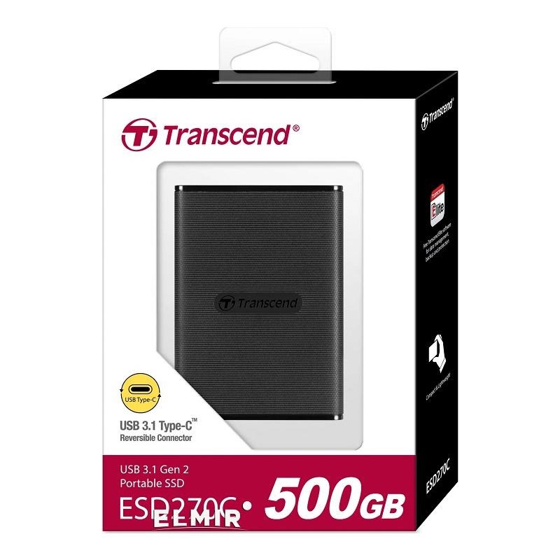 創見 270C基本款固態硬碟 經典黑500G TS500GESD270C/1TB TS1TESD270C-細節圖2