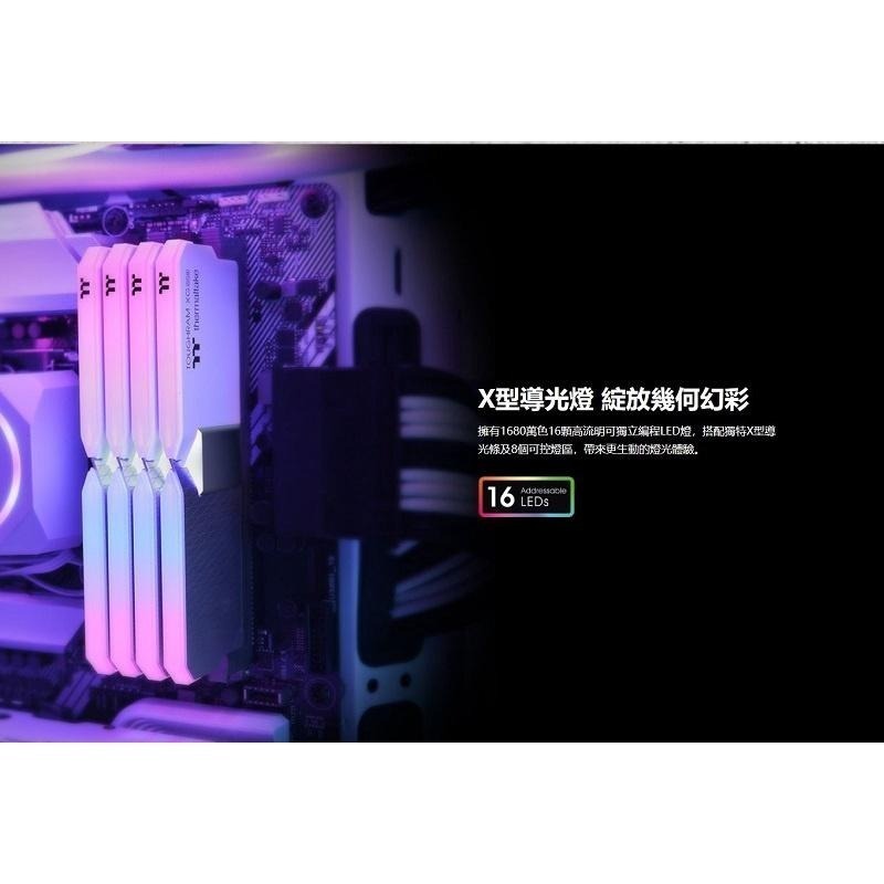 米特3C–曜越 鋼影 TOUGHRAM XG RGB 記憶體 DDR4 3600MHz/4000MHz(16GBx2)白-細節圖7