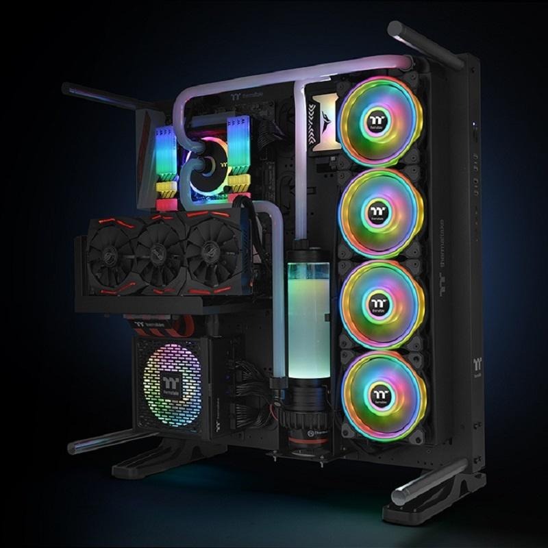 米特3C數位–曜越 Riing Quad 14 RGB 單顆包裝無搭配控制盒/黑/白CL-F101-PL14SW-C-細節圖6