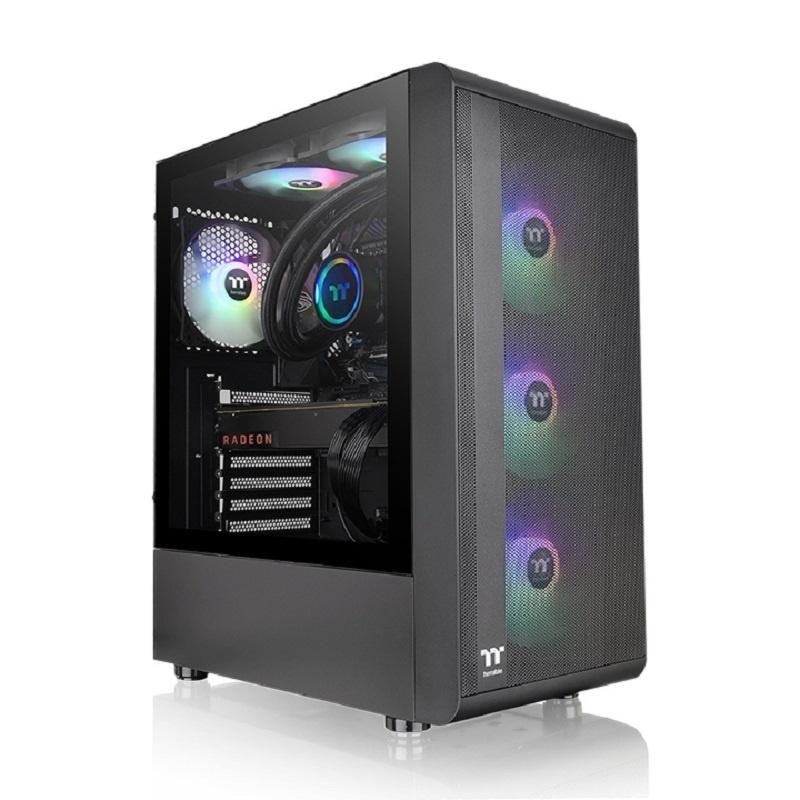 米特3C數位–Thermaltake 曜越 鋼煉 S200 TG ARGB 強化玻璃中直立式機殼/黑色/白色-細節圖2