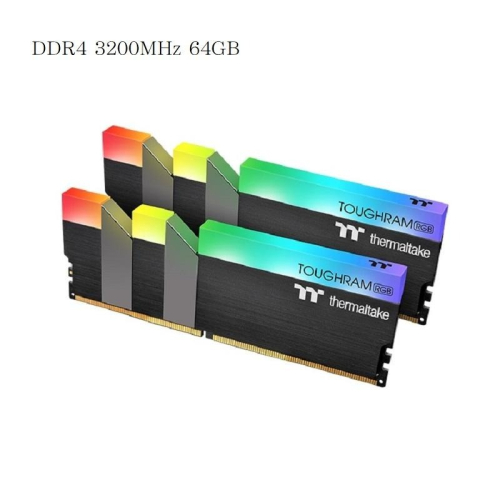 米特3C數位–曜越 鋼影 TOUGHRAM RGB 記憶體 DDR4 3200MHz/3600MHz(32GBx2)黑色