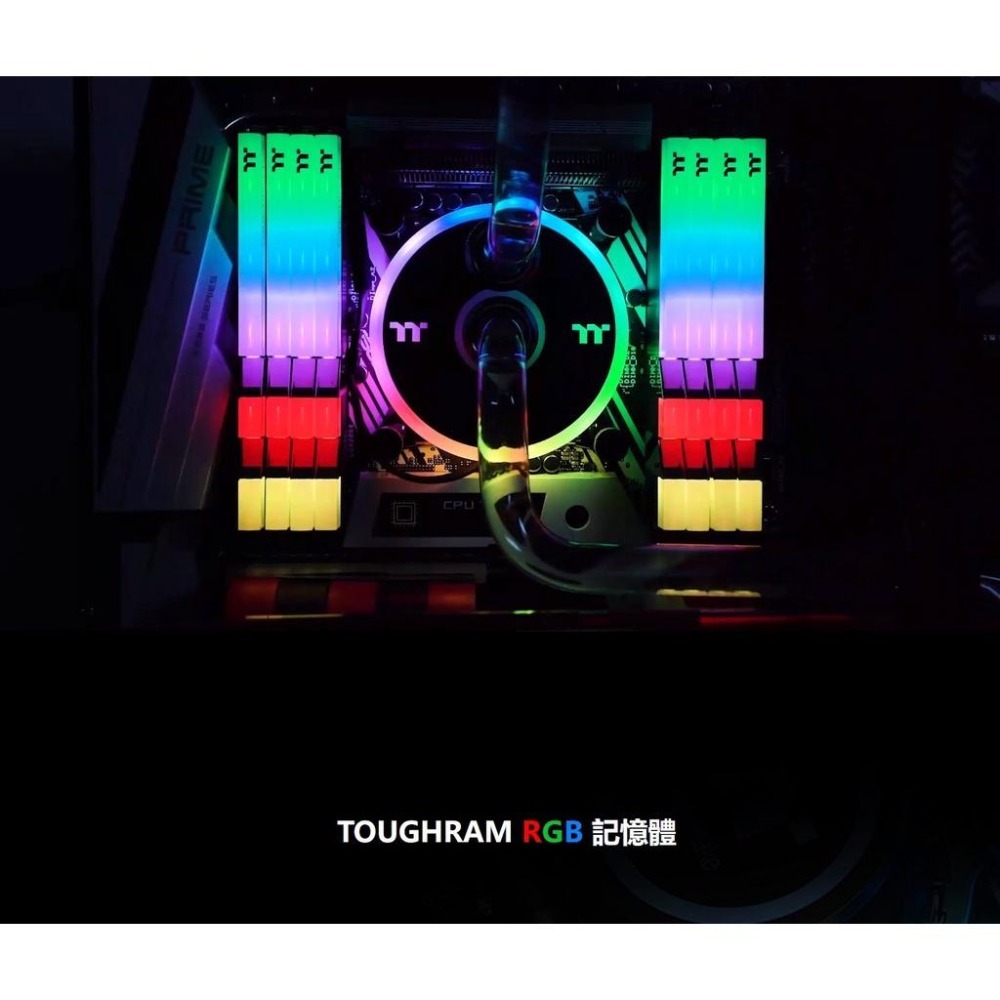 米特3C數位–曜越 鋼影 TOUGHRAM RGB 記憶體 DDR4 3200MHz/3600MHz(32GBx2)黑色-細節圖6