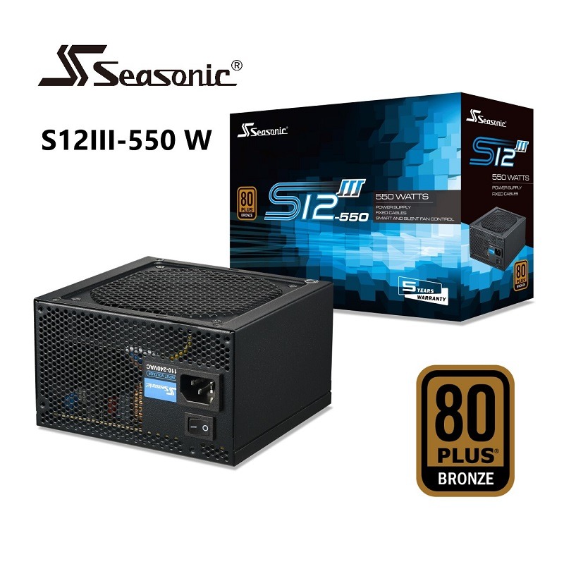 米特3C數位–SeaSonic 海韻 S12 III 500W/550W/650W 銅牌電源供應器-細節圖2