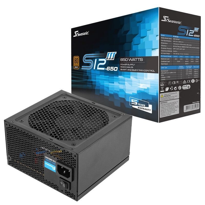 米特3C數位–SeaSonic 海韻 S12 III 500W/550W/650W 銅牌電源供應器-細節圖3