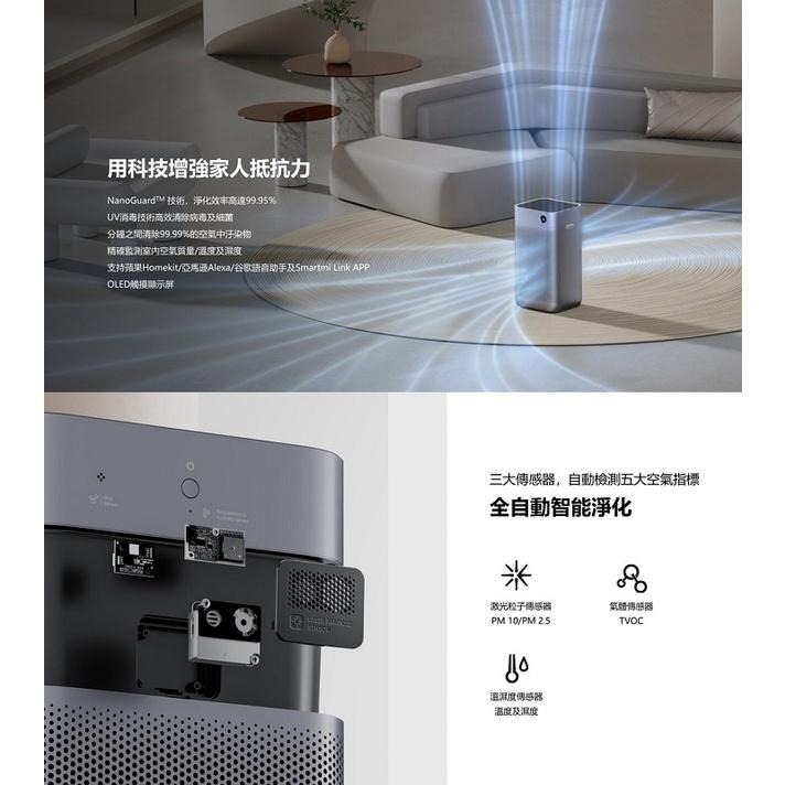 米特3C數位–Smartmi 智米 JYA空氣清淨機 450CADR/TVOC/UV殺菌光/溫溼度/Homek-細節圖4