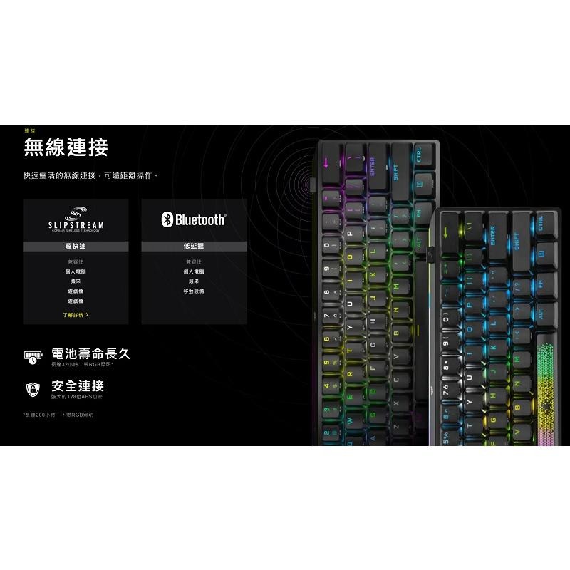 米特3C數位–海盜船K70 PRO MINI WIRELESS RGB無線機械式鍵盤/黑中文/CH-9189014-TW-細節圖4