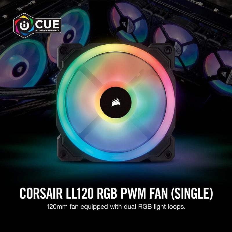 米特3C數位–Corsair 海盜船 LL120 RGB LED 12公分 單風扇/CO-9050071-WW-細節圖2