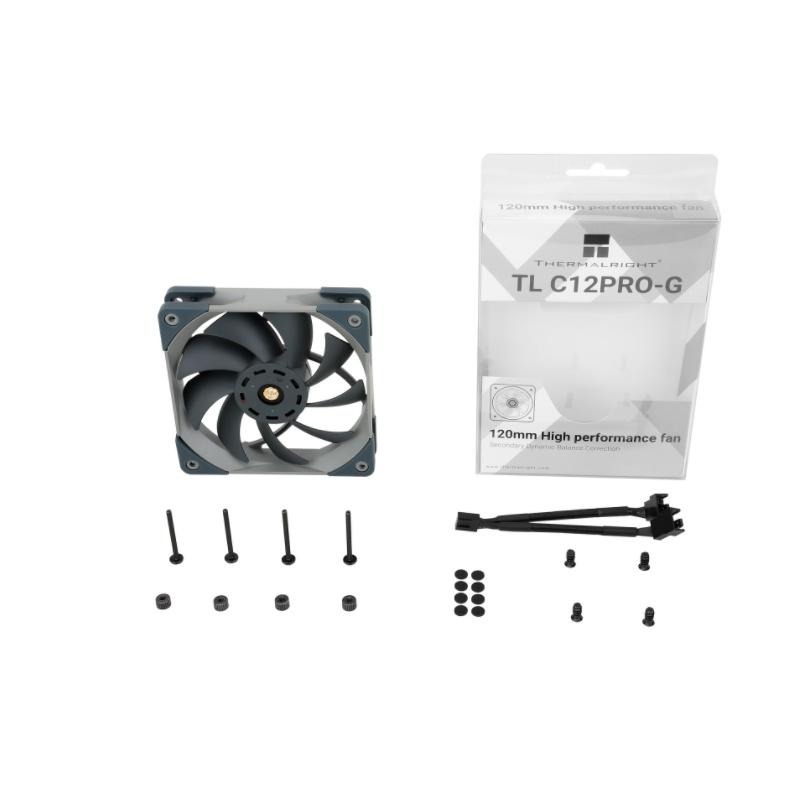 米特3C數位–利民 TL-C12 PRO-G 灰色版 12CM PWM S-FDB軸承 1850轉 工業級風扇-細節圖5