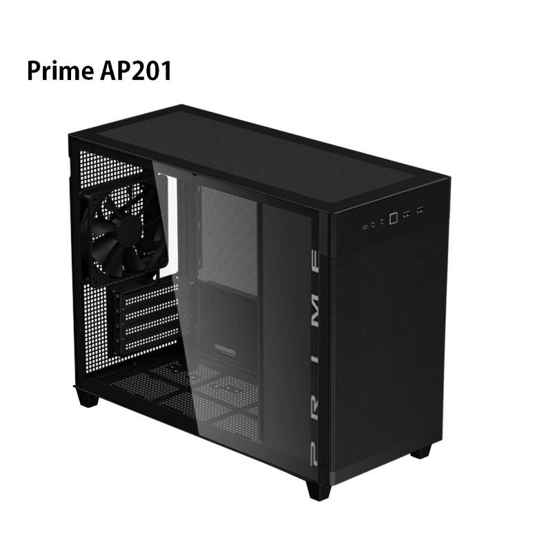 米特3C數位–ASUS 華碩 Prime AP201  MicroATX 白色/黑色 鋼玻側透版機殼-細節圖2