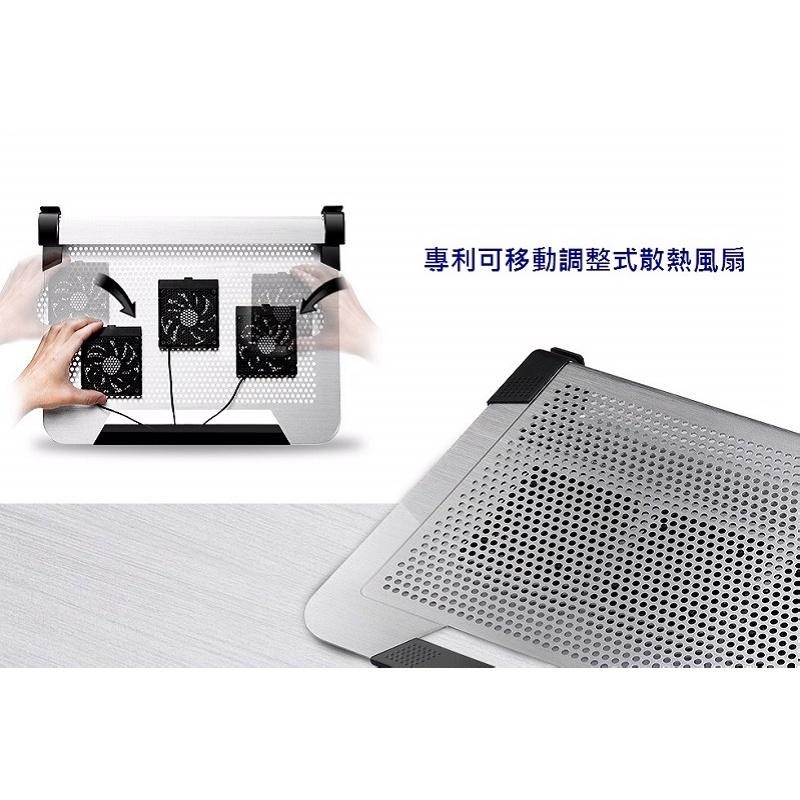 米特3C數位–酷碼 Notepal U3 PLUS 全鋁散熱墊/黑/R9-NBC-U3PK-GP-細節圖4