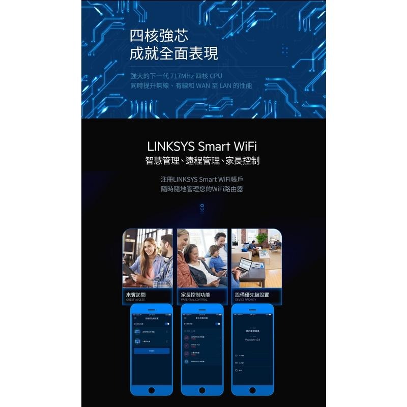 米特3C數位-Linksys 雙頻 MR6350 Mesh 路由器 AC1300 wifi分享器 專業電競 家用辦公室-細節圖5