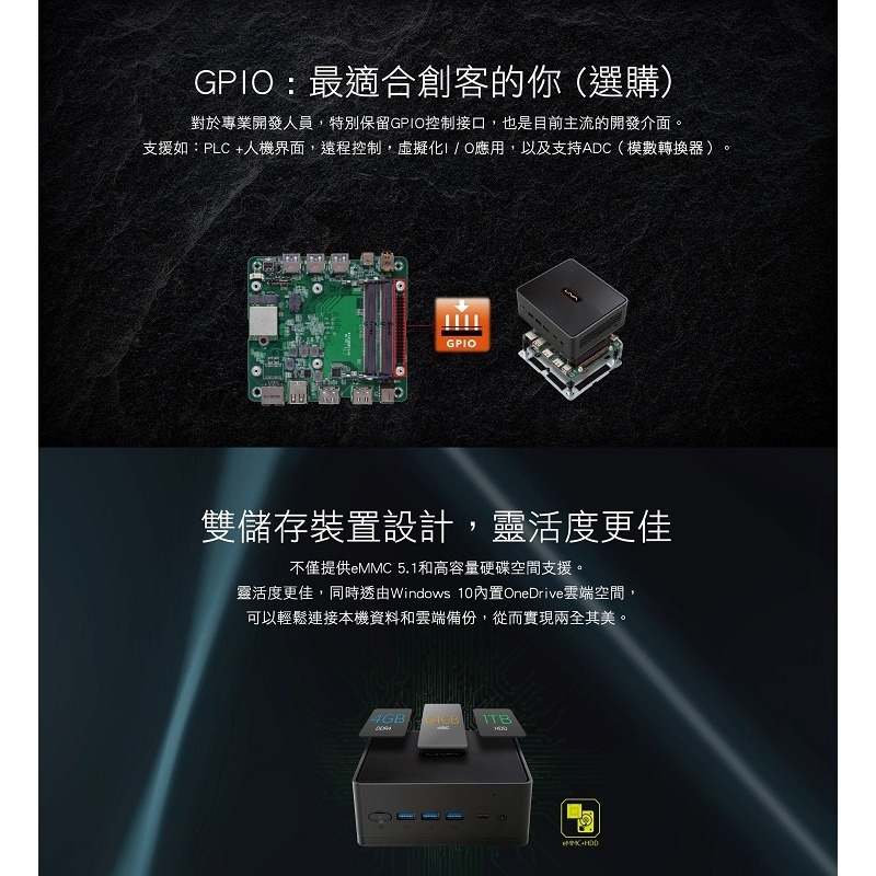 米特3C數位–ECS 精英 LIVA Z2 迷你商用電腦(N5030/4G/64G/Win10Pro)-細節圖5