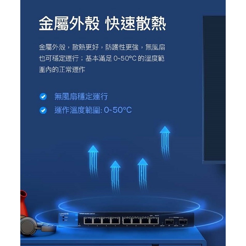 Linksys 48埠/L2管理型 Gigabit 超高速乙太網路交換器/鐵殼/LGS352C-TW-細節圖3