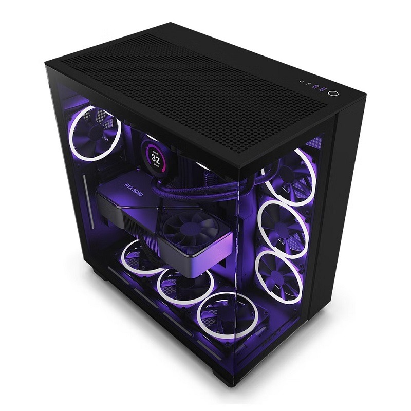 米特3C數位–NZXT 恩傑 H9 Flow 全透側電腦機殼 黑色/白色-細節圖2