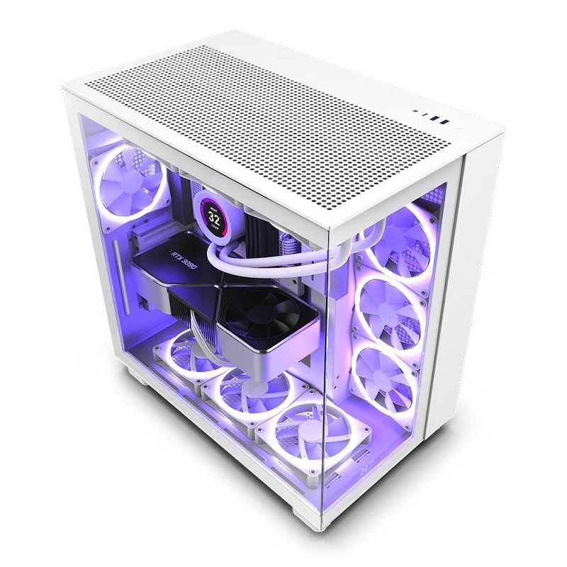 米特3C數位–NZXT 恩傑 H9 Flow 全透側電腦機殼 黑色/白色-細節圖3