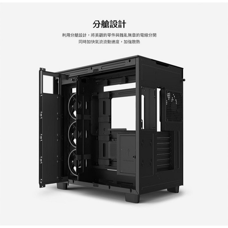 米特3C數位–NZXT 恩傑 H9 Elite 機殼 黑色/白色-細節圖4