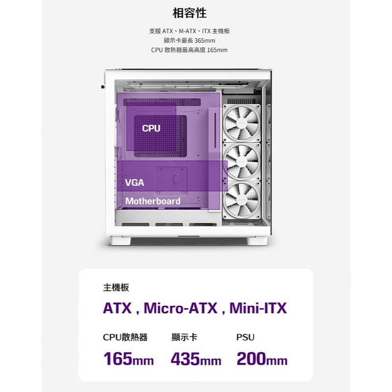 米特3C數位–NZXT 恩傑 H9 Elite 機殼 黑色/白色-細節圖5