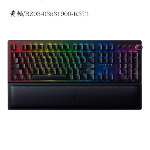 米特3C數位–Razer雷蛇 黑寡婦蜘幻彩版鍵盤 V3 Pro-黃軸/RZ03-03531900-R3T1