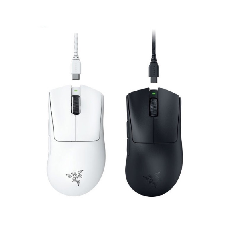 米特3C數位–Razer 雷蛇 DEATHADDER V3 PRO 煉獄奎蛇 無線電競滑鼠 黑/白