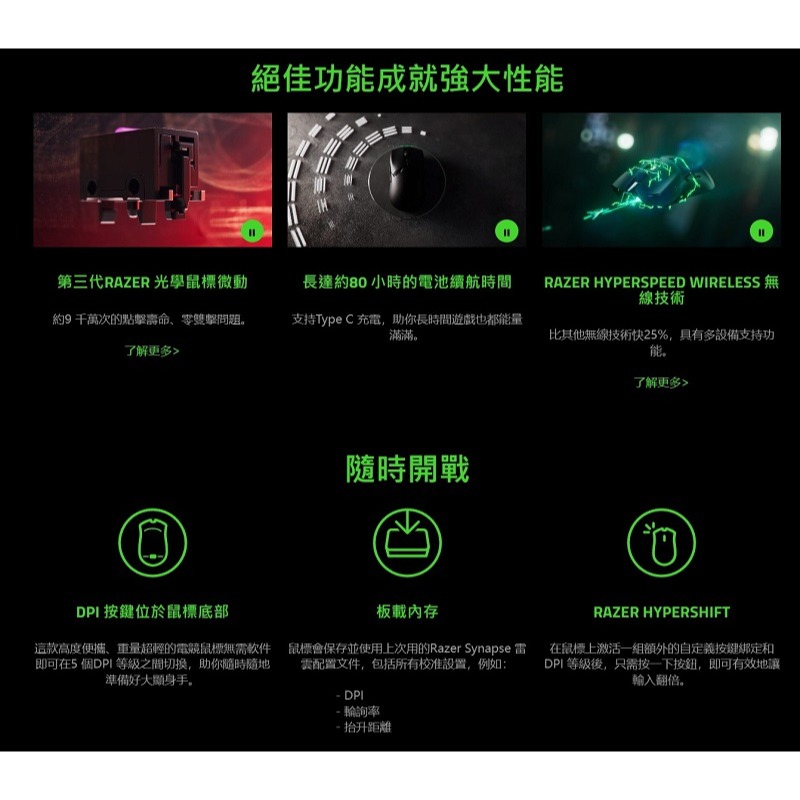 米特3C數位–Razer 雷蛇 VIPER V2 PRO 毒蝰 無線電競滑鼠 黑/白-細節圖6