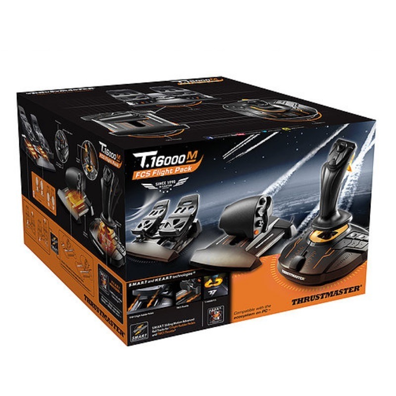 Thrustmaster T16000M FCS HOTAS FLIGHTPACK 模擬飛行搖桿 油門節流閥 飛行腳舵-細節圖5