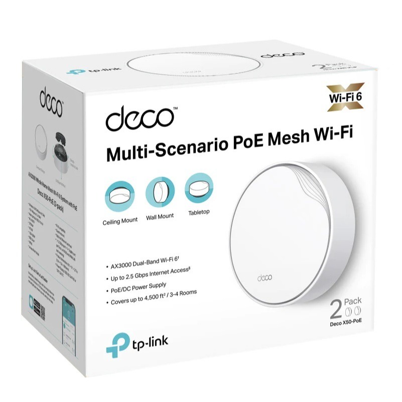 米特3C數位–TP-Link Deco X50-Poe AX3000 wifi6雙頻 PoE供電 網狀路由器/2入/3入-細節圖8