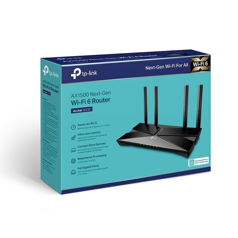 米特3C數位–TP-LINK Archer AX10 雙頻路由器 AX1500 wifi6分享器 辦公室 家用 公寓適用-細節圖5