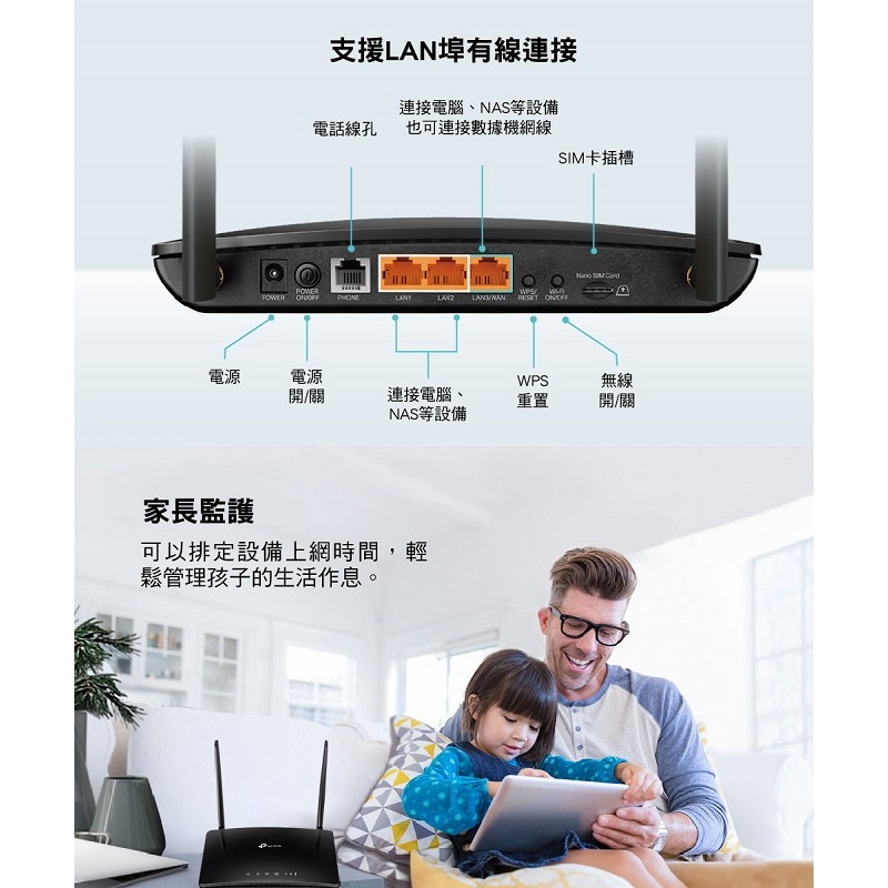 米特3C數位–TP-Link TL-MR6500v 300Mbps 支援VoIP電話/無線網路/WiFi/路由器-細節圖4