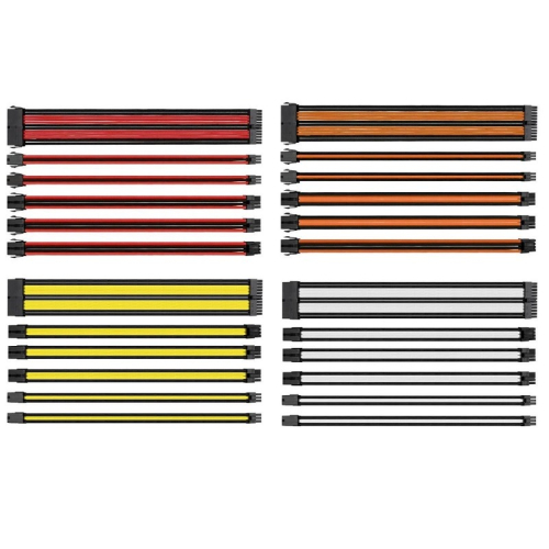 米特3C數位–曜越 TtMod編織線 (紅/黑)(橘/黑)(黃/黑)(白/黑)