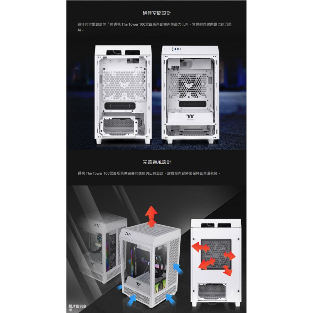 曜越 The Tower 100 迷你機殼/黑CA-1R3-00S1WN-00/白CA-1R3-00S6WN-00-細節圖10
