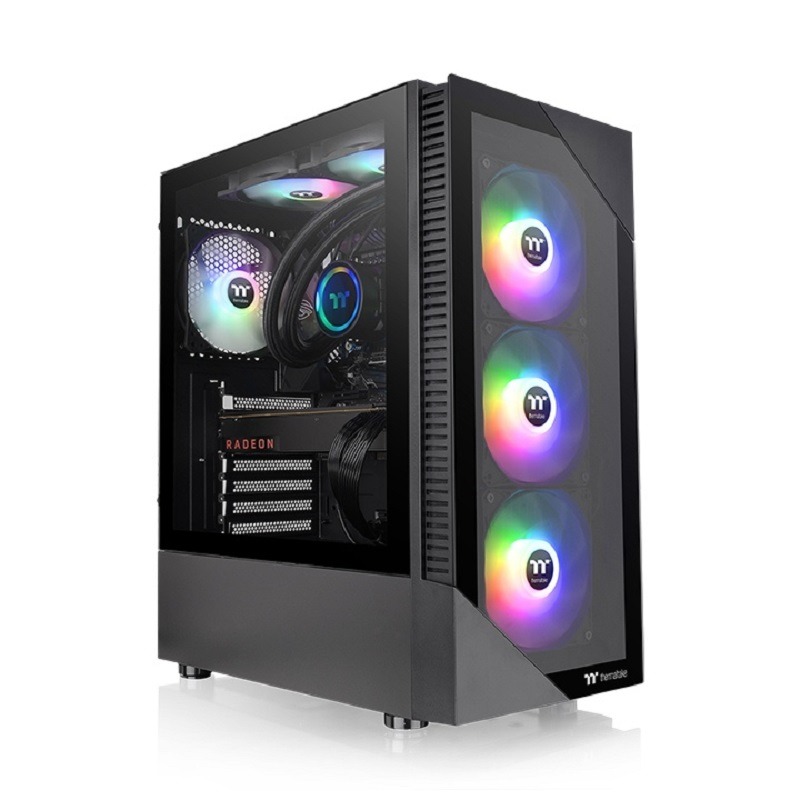 米特3C數位–Thermaltake 曜越 View 200 TG ARGB強化玻璃中直立式機殼 黑色/白色-細節圖3