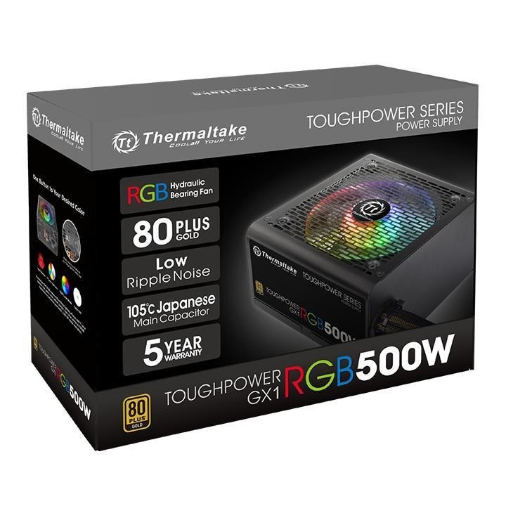 米特3C數位–曜越 GX1 RGB 500W 金牌 電源供應器/PS-TPD-0500NHFAGT-1-細節圖4