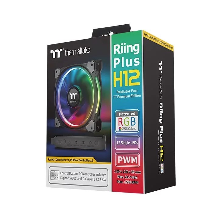 米特3C數位–曜越 Riing Plus H12 RGB 水冷排風扇/CL-F060-PL12SW-A-細節圖4