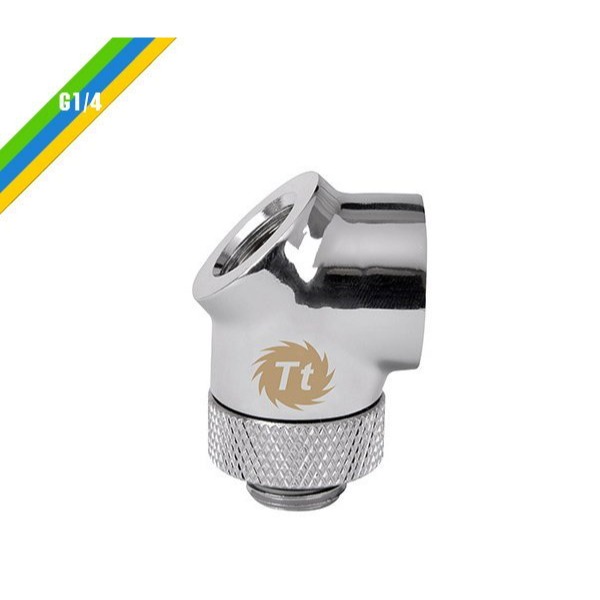 曜越Pacific G1/4 45&90度管接頭/銀CL-W053-CU00SL-A黑/CL-W053-CU00BL-A-細節圖2