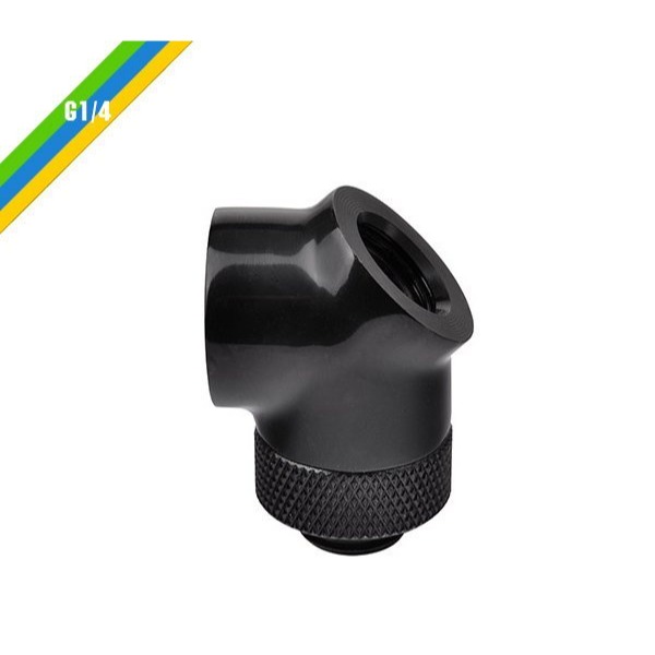 曜越Pacific G1/4 45&90度管接頭/銀CL-W053-CU00SL-A黑/CL-W053-CU00BL-A-細節圖3