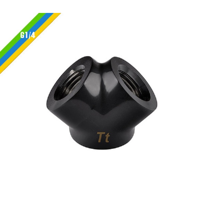 曜越 Pacific G1/4 Y型管接頭/銀CL-W054-CU00SL-A黑/CL-W054-CU00BL-A-細節圖3