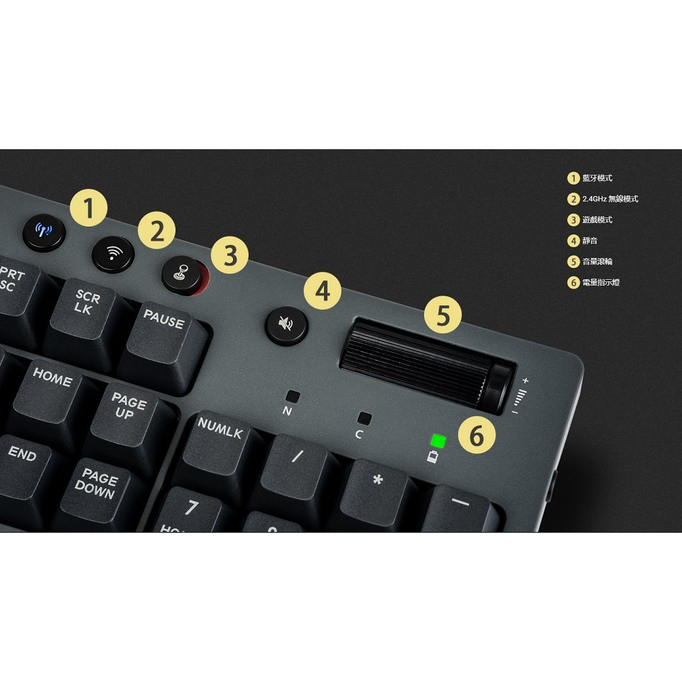 米特3C數位–Thermaltake 曜越 W1 青軸鍵盤 三模無線藍牙電競鍵盤/GKB-WOW-BLSNTC-01-細節圖5