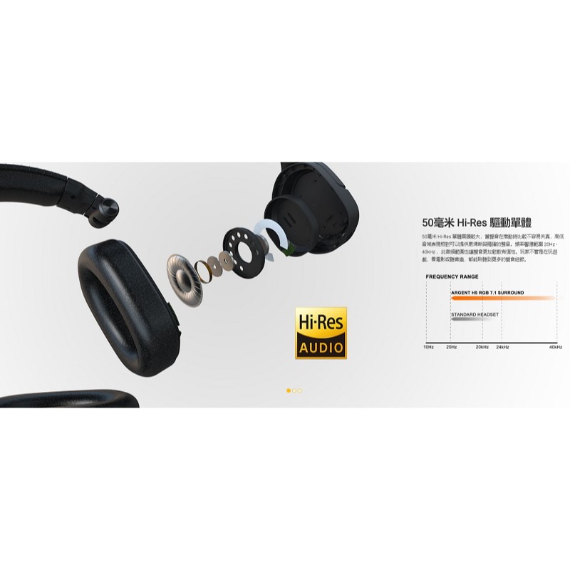 米特3C數位–Thermaltake曜越 ARGENT H5 RGB 7.1電競耳機 GHT-THF-DIECBK-31-細節圖3