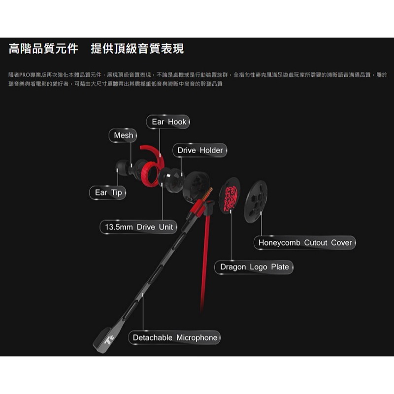 米特3C數位–Thermaltake 曜越 隱者 PRO 專業版 耳道式電競耳機/HT-ISF-ANIBBK-19-細節圖4