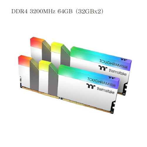 米特3C數位–曜越 鋼影 TOUGHRAM RGB 記憶體 DDR4 3200MHz/3600MHz(32GBx2)白色