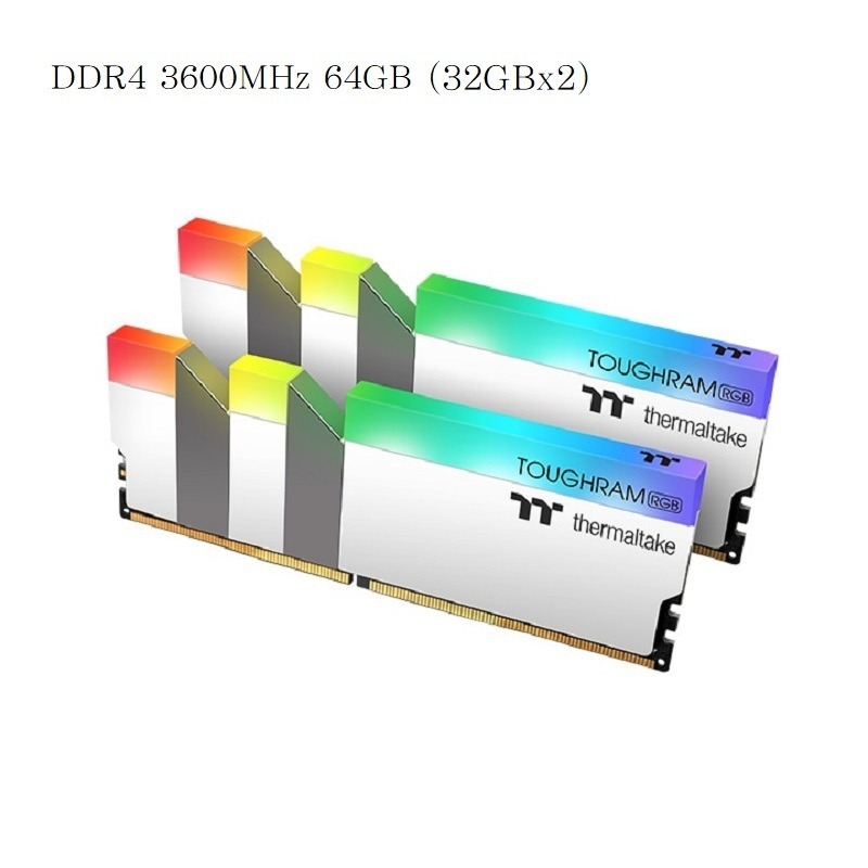 米特3C數位–曜越 鋼影 TOUGHRAM RGB 記憶體 DDR4 3200MHz/3600MHz(32GBx2)白色-細節圖2