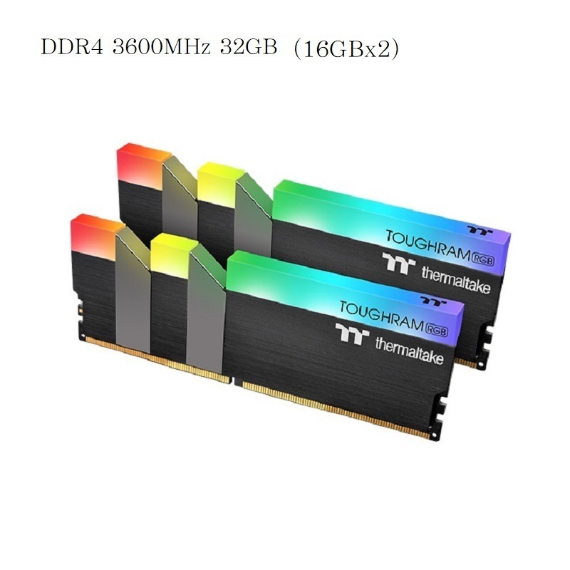 米特3C數位–曜越 鋼影 TOUGHRAM RGB 記憶體 DDR4 3200MHz/3600MHz(16GBx2)黑色-細節圖2