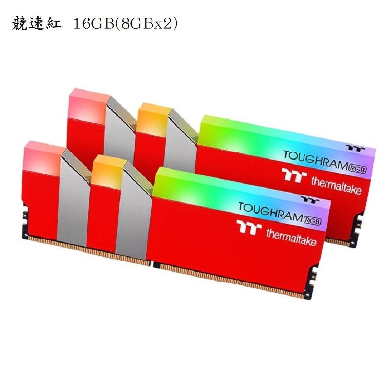 曜越 鋼影 TOUGHRAM RGB 記憶體 DDR4 3600MHz(8GBx2)競速紅/尊爵金/松石綠/競速綠-細節圖2