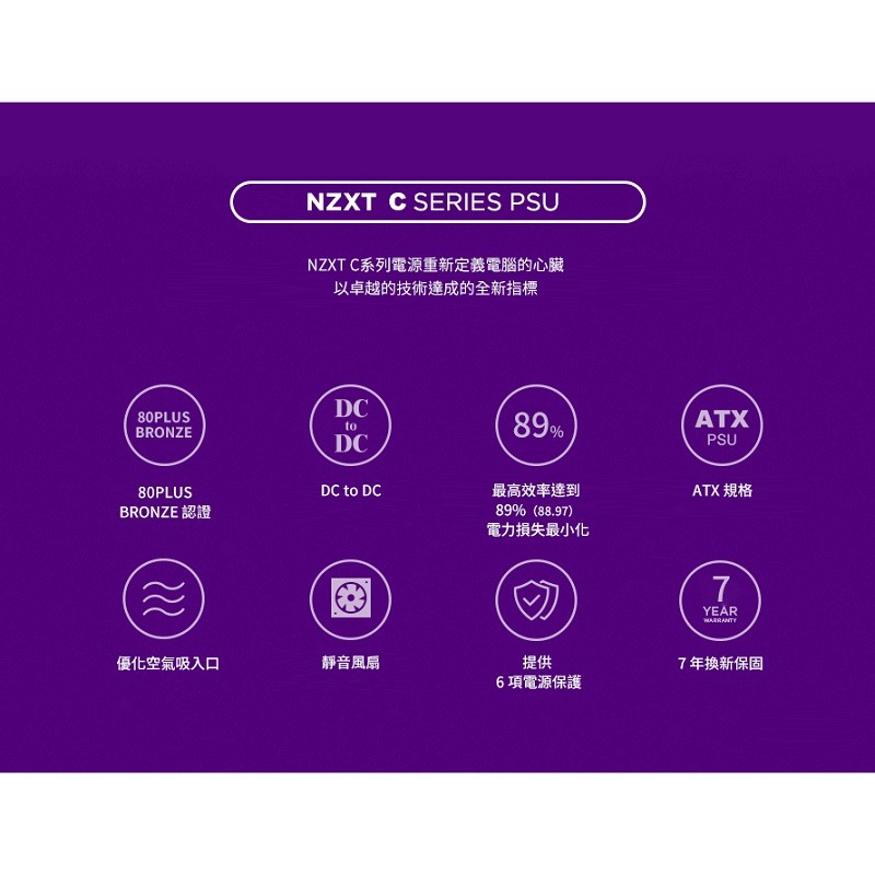 米特3C數位–NZXT 恩傑 C750 銅牌750W 80+銅牌/ATX/直出/DC-DC/靜音風扇 電源供應器-細節圖3