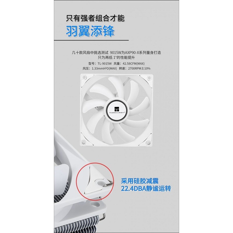 米特3C數位–Thermalright 利民 AXP90-X47 WHITE 下吹式散熱器-細節圖5