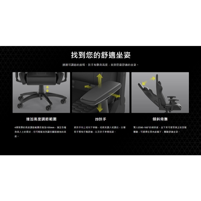 米特3C數位–Corsair 海盜船 TC100 RELAXED 織物灰色布面材質/電競椅/CF-9010052-WW-細節圖4