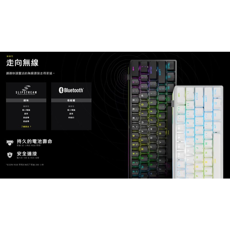 米特3C數位–海盜船 K70 PRO MINI WIRELESS RGB無線機械式鍵盤/白英/CH-9189114-NA-細節圖4