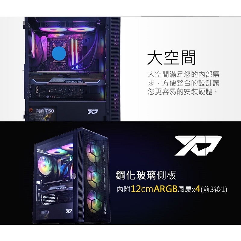 米特3C數位–TrendSonic 翰欣 XC-40 PLUS 電源下置 掀闔式玻璃 ATX玻璃電競機殼-細節圖3