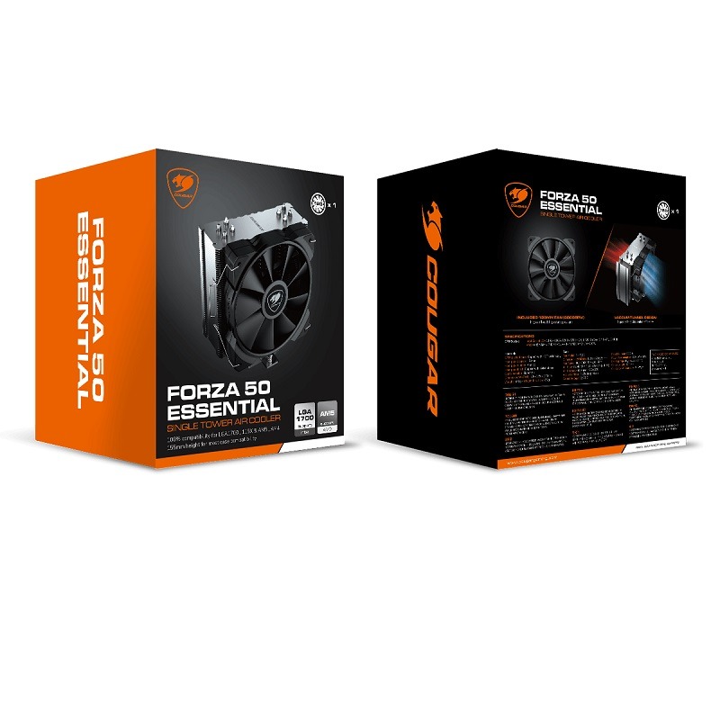 米特3C數位–COUGAR 美洲獅 FORZA 50 ESSENTIAL CPU散熱器 4導管(6mm)/高15.5cm-細節圖6